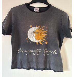 Vintage 90s Activewear by Universal Celestial Graphic Clearwater Florida Top XL